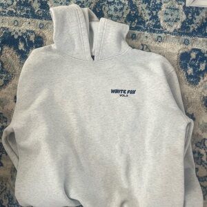 White Fox Gray Hoodie